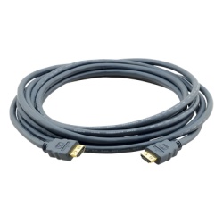KRAMER C-HM/HM-3 Cable HDMI Premium| Longitud .90 m | Alta Velocidad 18 Gbps | 4K@60Hz (4:4:4) | Conectores Dorados 24K | K-Lock Resistentes | Triple Blindaje | Certificado Premium