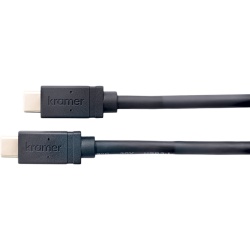 KRAMER C-U32/FF-3 Cable USB-C a USB-C | USB 3.2 Gen-2 SuperSpeed+ | 10 Gbps | 4K@60 Video | 100W Power Delivery | K-Lock Integrado | Triple Blindaje | Longitud 0.9 m (3 ft)
