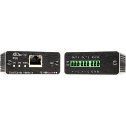 KRAMER FC-101NET Decodificador Dante | 2 Canales | Salidas Mono Balanceadas | Alimentación PoE | Control de Volumen | Conversión 32 bits | Frecuencia de Muestreo 96 kHz | Kramer Protocol 3000