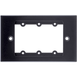 KRAMER FRAME-1G/US(B) Frame para Wall Plate / 1 Gang / Metal / Montaje al Ras / 3 Inserciones USA / Negro