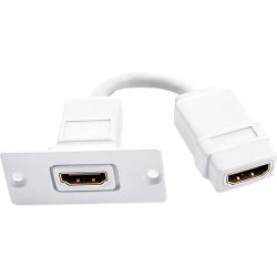 KRAMER W-H(W-HDMI)(W) Wall Plate Inserción HDMI / Espacio Simple / Conexiones Frontal y Trasera / Diseño Pasivo / 5.05 x 5.80 x 2.34 cm