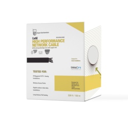 LINKEDPRO BY EPCOM EP-CAT-5E-V2/100M Bobina de Cable de 100 Metros (328 Pies) Cat5e Aleacion de Cobre y Aluminio (CCA) Color Gris Uso Interior.