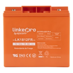 LINKEDPRO BY EPCOM LK1812FR Bateria de respaldo 12 V | 18 Ah | AGM | Certificada UL94-V0 Retardante a la Flama | Especial para Seguridad Electronica | UPS | Sistemas de Emergencia | Vida util 5 anos |