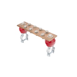 LINKEDPRO BY EPCOM LP-BU-TZ Barra Union Torre 1000A / Cobre 100% / Compatible STZ30-45 / Aisladores Rojos / EIA-TIA-BICSI / TMGB-TGB