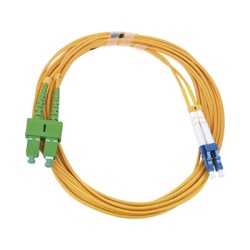 LINKEDPRO BY EPCOM LP-FO-D-LCU-SCA-03 Jumper de Fibra Optica Monomodo 9/125 LC/UPC-SC/APC PVC 2.0 mm Duplex Amarillo 3 Metros (9.84 Pies)