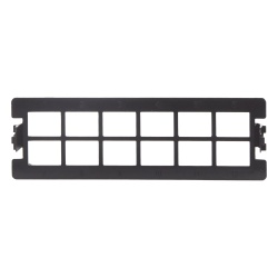 LINKEDPRO BY EPCOM LP-FO-D12 Placa Acopladora Vacia para Distribuidor de Fibra Optica LP-ODF-8024 Acepta 12 Acopladores SC Simplex o 12 Acopladores LC Duplex Color Negro