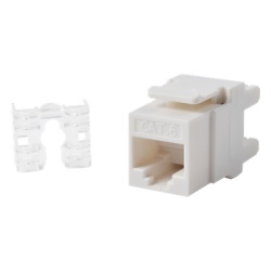 LINKEDPRO BY EPCOM LP-KJ-649-WH Modulo Jack Keystone Cat6 con Terminacion 110 (Punchdown) Angulo 180 - Color Blanco