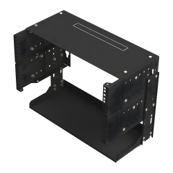 LINKEDPRO BY EPCOM LP-REP-1205-CH Rack Abierto de montaje en Pared de 19in 5 Unidades de rack Profundidad Ajustable (8" a 12") con Charola de Uso Multiple.