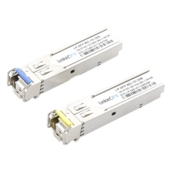 LINKEDPRO BY EPCOM LP-SFP-BD-1G-20 Transceptores Opticos Bidireccionales SFP (Mini-Gbic) / Monomodo 1310 & 1550 nm / 1.25 Gbps / 1000BASE-BX / Conector LC/UPC Simplex / DDM / Hasta 20 km / 2 Piezas