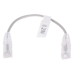 LINKEDPRO BY EPCOM LP-UT6-020-GY28 Cable de Parcheo Slim UTP Cat6 - 20 cm (7.87 Pulgadas) Gris Diametro Reducido (28 AWG)