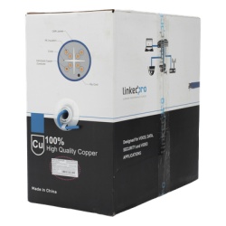 LINKEDPRO BY EPCOM PRO-CAT6A-R Bobina de Cable U/UTP Cat6A de 305 Metros (1000 Pies) Color Azul CMR Soporta 10G-BaseT para Transmision de Frecuencias de hasta 500MHz UL