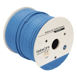 LINKEDPRO BY EPCOM PROCAT62C Bobina de Cable Siames Cat6 UTP 100% Cobre + 2 Cables Gruesos (18 AWG) para Alimentar Camaras Mas Lejos / 152 Metros (500 Pies) / Instalacion en Exterior / Uso Industrial