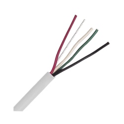LINKEDPRO LP224W/1000 Bobina de Cable 305 Metros (1000 Pies): 4 x 22 AWG Color Blanco CM Para Sistemas de Seguridad y Alarmas