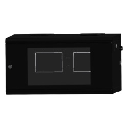 LINKEDPRO SR-19-06-GAPV5 Gabinete Rackeable / 06 Unidades / Pared 19 Pulgadas / Puerta de Cristal / Pintura Electroestatica Negro / Abatible 120Â° / Ventilacion 120 mm