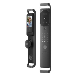 LNDU H10 Cerradura Inteligente Multibiometrica / Reconocimiento Facial + Venas Palma + Huella Digital / Teclado Numerico + Tarjetas IC + NFC / Pantalla HD 4.5 Pulgadas / Bateria Doble 4000mAh + 2500mA