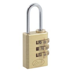 LOCK SYS-10CA Candado de Laton de Combinacion Maletero Programable/ Medida 20 mm / Nivel de seguridad 3 / Discos Programables.