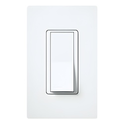LUTRON ELECTRONICS CA-1PS Interruptor de pared unipolar Claro tipo paleta de 15 A 120/277 V para iluminacion y cargas de motor acabado brillante