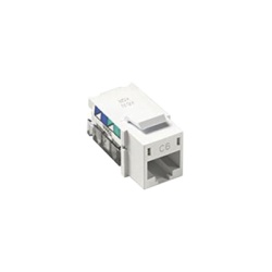 LUTRON ELECTRONICS CON1PC6WH Jack RJ45 categoria 6 de 8 conductores para voz y datos inserto a presion para el frame Claro de 6 puertos color blanco