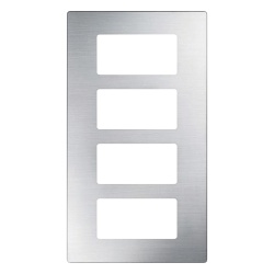 LUTRON ELECTRONICS CW5SS Placa de pared Claro de 5 espacios sin tornillos visibles acabado acero inoxidable para atenuadores e interruptores Lutron Maestro Diva Skylark y controles Pico