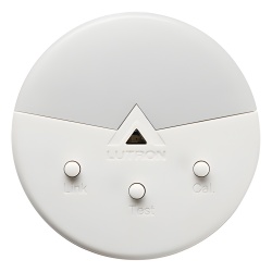 LUTRON ELECTRONICS LRF2DCRBWH Sensor de luz natural inalambrico Radio Powr Savr de montaje en techo rango 0-1600 lx bateria con 10 anos de vida tecnologia Clear Connect para sistemas Lutron