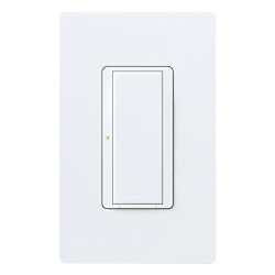 LUTRON ELECTRONICS MRF2S8SDVWH Interruptor inalambrico on/off Maestro Wireless de 8 A para iluminacion y ventiladores de 1/10 HP 120-277 V no requiere neutro compatible con hub Vive color blanco