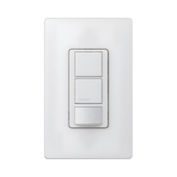LUTRON ELECTRONICS MSOPS6DDVSW Apagador Maestro con sensor de ocupacion/vacancia PIR doble circuito para luz y ventilador 120-277 V
