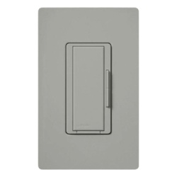 LUTRON ELECTRONICS RDRDGR Atenuador remoto auxiliar de pared para control multiubicacion sistema RadioRA 2 Maestro RF color gris