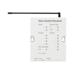 LUTRON ELECTRONICS RRDVCRXWH Receptor de control de visera para RadioRA 2 con 4 salidas de contacto seco para puertas de garaje o portones y entrada de seguridad color blanco