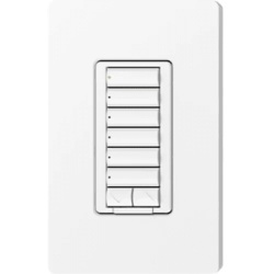 LUTRON ELECTRONICS RRDW6BRLTP Botonera de pared seeTouch de 6 botones con subir y bajar para sistema RadioRA 2 retroiluminada con grabado personalizado 120 V con neutro color taupe