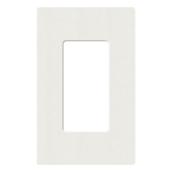 LUTRON ELECTRONICS SC1RW Placa de pared Claro de 1 espacio para dimmers y apagadores Lutron acabado satin Architectural White