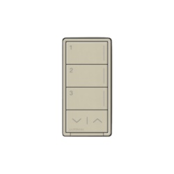 LUTRON RADIORA 3 RRSTHN3RLCY Botonera de pared Sunnata con 3 botones de escena y barra subir/bajar, retroiluminada, acabado Midnight, RadioRA 3