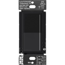 LUTRON RADIORA 3 RRSTRDMN Atenuador auxiliar Sunnata de pared para control de 3 vias o escalera 120 V companero cableado del atenuador principal del sistema RadioRA 3 color negro mate (Midnight)