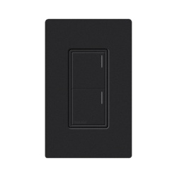 LUTRON RADIORA 3 RRSTW2BMN Teclado de pared Sunnata de 2 botones para escenas de luces persianas y ventiladores con barra luminosa ajustable acabado satinado color medianoche para el sistema RadioRA 3