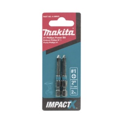 MAKITA A-96643 Punta phillips # 1 de 2? (51mm) impact-x punta ph1 blister con 2 piezas.
