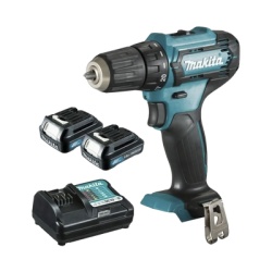 MAKITA DF3-33D-WYE Atornillador broquero cambio rapido 3/8?. 2 baterias 12v de 1.5 amperes y cargador.