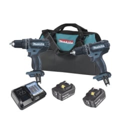 MAKITA DLX2501S KIT (DHP482Z Rotom..+ DTW181Z Pistola Impacto) 2 Baterias de 3 AH y Cargador Estuche de Lona18V