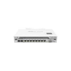 MIKROTIK CCR1009-7G-1C-1S+PC Cloud Core Router CPU 9 Nucleos 7 Puertos Gigabit 1 Combo TP/SFP 1 puerto SFP+ 2 GB memoria y enfriamiento pasivo