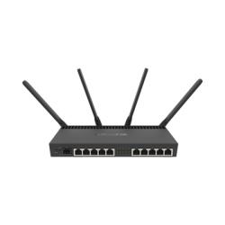 MIKROTIK RB4011IGS+5HACQ2HND-IN Router con Wi-Fi 4x4 MU-MIMO hasta 2 watts de potencia antenas de 3 dBi 10 puertos Gigabit 1 Puerto SFP+