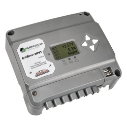 MORNINGSTAR EBMPPT40M Controlador de Carga Solar MPPT EcoBoost 40 A / Pantalla LCD / 12V y 24V / 2 Puertos USB 3A / Control de Iluminacion