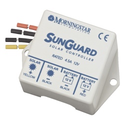 MORNINGSTAR SG-4 Controlador de Carga Solar PWM SunGuard 4.5 A / 12 VCC / Compensacion de Temperatura / 100% Estado Solido / -40°C a +85°C