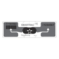 NEDAP 9567755 Etiqueta UHF para Exterior / Identificacion Vehicular / Pasiva EPC Gen 2 / Alcance 12 m (40 ft) / IP65 / Formato Pegatina Transparente / Resistente a Vandalismo y UV