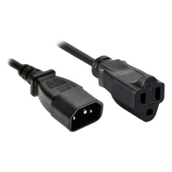 NEXMOSPHERE CB-US3B Cable de Alimentacion / Enchufe C14/US / 60 cm (23.6 in) / Negro / Compatible NEO