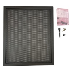 NOTIFIER EQDR-B4 Puerta ventilada de acero calibre 16 para gabinete EQ Series de 2 niveles (tamano B) color negro para caja trasera EQBB-B4 de NOTIFIER