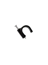 OEM OEM1650002 TCE LMG-NCC-5mm-BK - Grapa de pared / Diametro interno 5 mm / Altura 6 mm / Color negro / Bolsa de 50 piezas