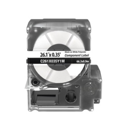 PANDUIT C261X035Y1M Casete de 100 Etiquetas Para Placas de Pared Identificacion de 4 Puertos Color Blanco