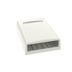 PANDUIT CBX4IW-AY Caja de Montaje en Superficie Para 4 Modulos Mini-Com Color Blanco Mate