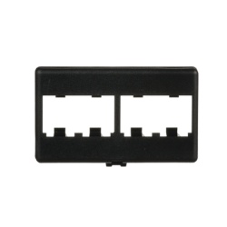 PANDUIT CFFP4BL Placa de Mobiliario Modular Estandar Salidas Para 4 Puertos Mini-Com Color Negro