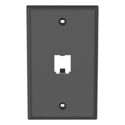 PANDUIT CFP1BL Placa de Pared Vertical Clasica Salida Para 1 Puerto Mini-Com Color Negro