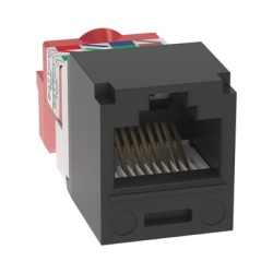 PANDUIT CJ5E88TBL Conector Jack RJ45 Estilo T Mini-Com Categoria 5e de 8 posiciones y 8 cables Color Negro