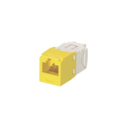 PANDUIT CJ688TGYL Conector Jack RJ45 Estilo TG Mini-Com Categoria 6 de 8 Posiciones y 8 Cables Color Amarillo
